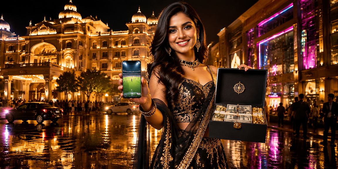 Mobile neon-lit app for live cricket betting in India